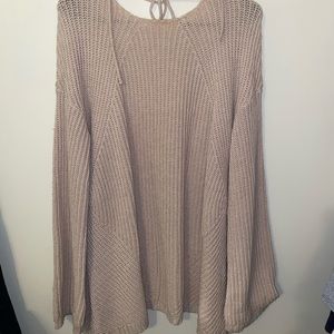 Oversized Open-back Sweater
